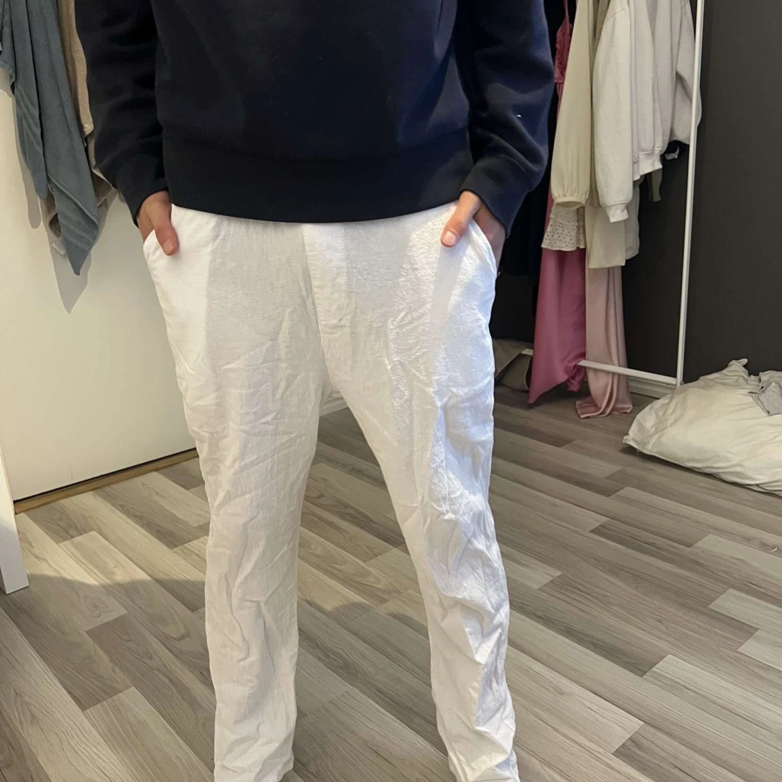 Vita Linnebyxor - 90