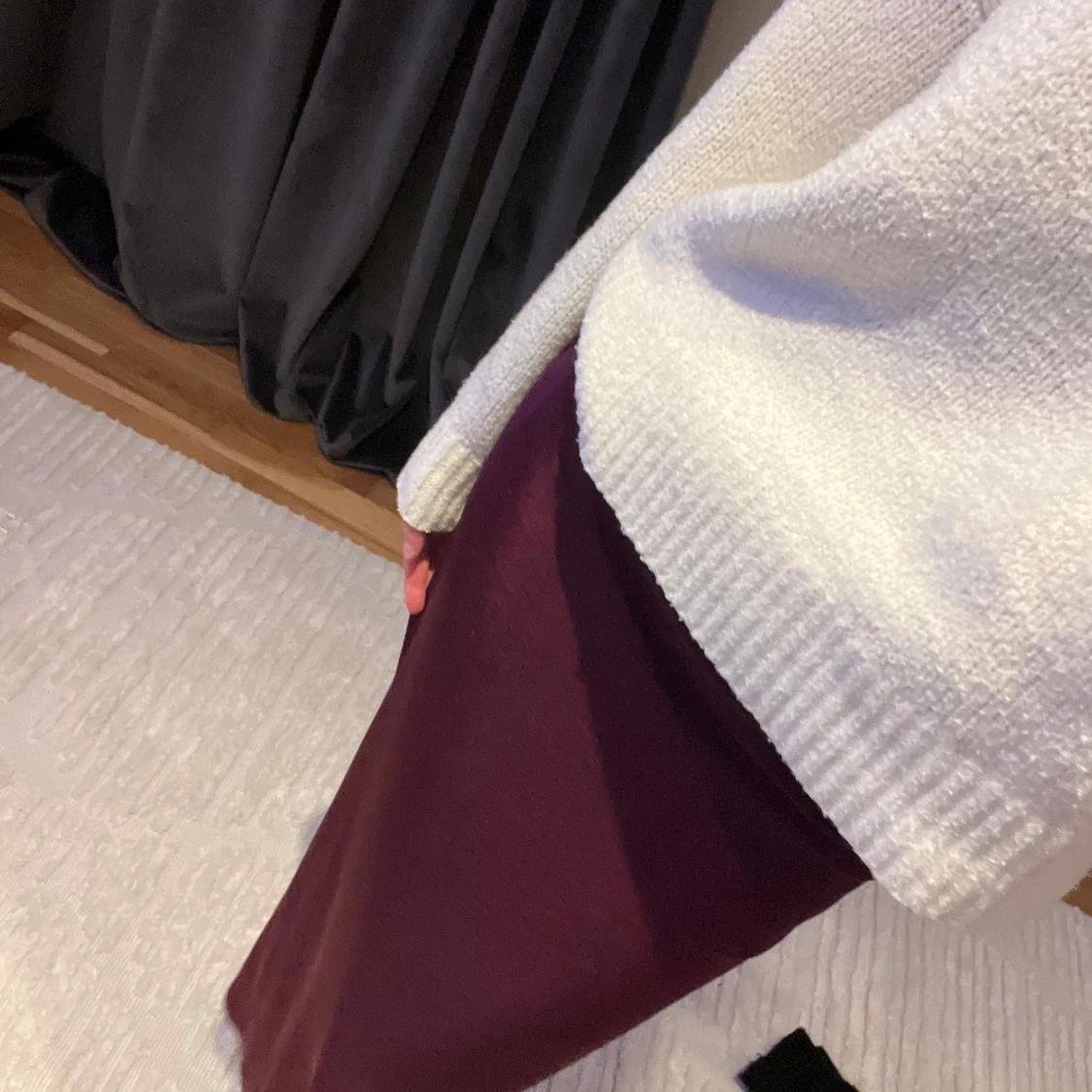 Vinröd långkjol - 90