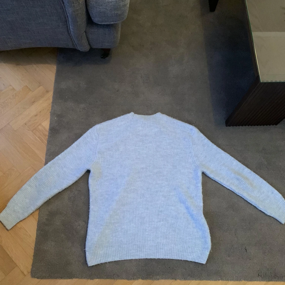 Stickad Ljusblå Tröja - 91