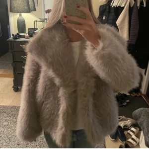 Pälsjacka!! (ser exakt ut som den från zara) - Bilden är lånad men det är exakt den jag säljer, skriv privat om du vill ha egen bild 💞 den är typ grå brun. Ser exakt ut som den slutsålda från zara! 🙌
