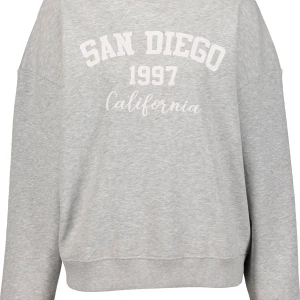 Grå sweatshirt från Stadium Outlet - Säljer en grå sweatshirt med tryck 'San Diego 1997 California' i vitt. Perfekt för en avslappnad stil och passar till alla årstider. Tröjan har en normal passform och är superbekväm. Perfekt för vardagsbruk eller en chill dag hemma. 🩶