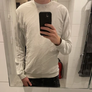 Vit grish tröja - Säljer en enkel och stilren vit långärmad tröja. Perfekt för vardagsbruk och kan lätt matchas med olika outfits. Tröjan har en normal passform och är i bra skick. Perfekt för höst och vår!