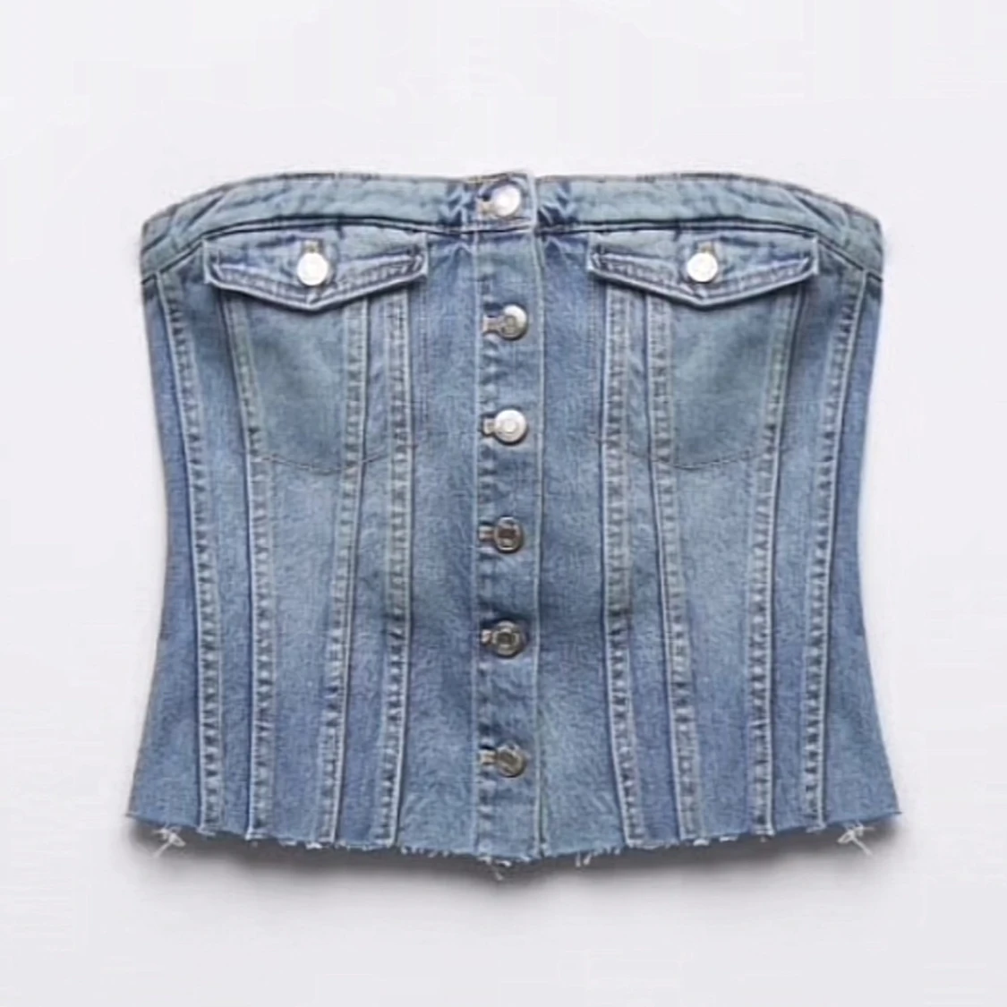 Jeanskorsett med knappar