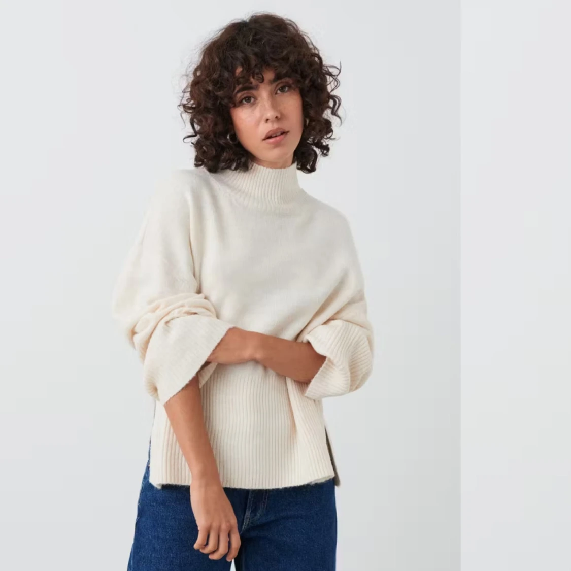 Stickad polotröja från ginatricot - 1