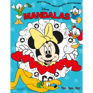 Disney Mimmi med vänner. Mandalas målarbok på 24 sidor. Barn älskar att måla - ensamma för sig själva eller tillsammans med kompisar och familjen. Mandalamönstren är en av världens äldsta och mest utbredda uttrycksformer. Färglägg de äventyrliga figurerna och de fina mönstren, och lägg märke till hur lugnet sänker sig i takt med att koncentrationsförmågan och kreativiteten ökar.    Format Häftad   Språk Svenska   Utgivningsdatum 2022-08-26   ISBN 9788771862263  