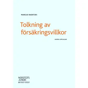 I denna bok behandlas de regler och principer som äger tillämpning vid tolkning av försäkringsvillkor. Boken har tre huvudsyften, nämligen:·att klargöra vilka faktorer som kan äga inflytande vid tolkning av försäkringsvillkor,·att analysera hur dessa tolkningsfaktorer förhåller sig till varandra och att på grundval härav presentera en schematisk modell som på ett övergripande plan skildrar tillvägagångssättet vid tolkning av försäkringsvillkor samt·att mera i detalj undersöka de tolkningsfaktorer som brukar sägas vara av objektiv natur och som i de allra flesta fall blir avgörande när innebörden av en omtvistad bestämmelse i ett försäkringsavtal ska fastställas.På ett mera övergripande plan kan målsättningen med boken sägas vara:·att skapa förutsättningar för att frågor beträffande tolkning av försäkringsvillkor i största möjliga utsträckning ska hanteras på ett enhetligt sätt samt·att därigenom befrämja rättssäkerheten vid försäkringsbolagens skadehantering och vid den hantering av tvister beträffande tolkning av försäkringsvillkor som äger rum i domstolar och rådgivande nämnder.    Format Häftad   Omfång 156 sidor   Språk Svenska   Förlag Norstedts Juridik AB   Utgivningsdatum 2020-01-20   ISBN 9789139022237  