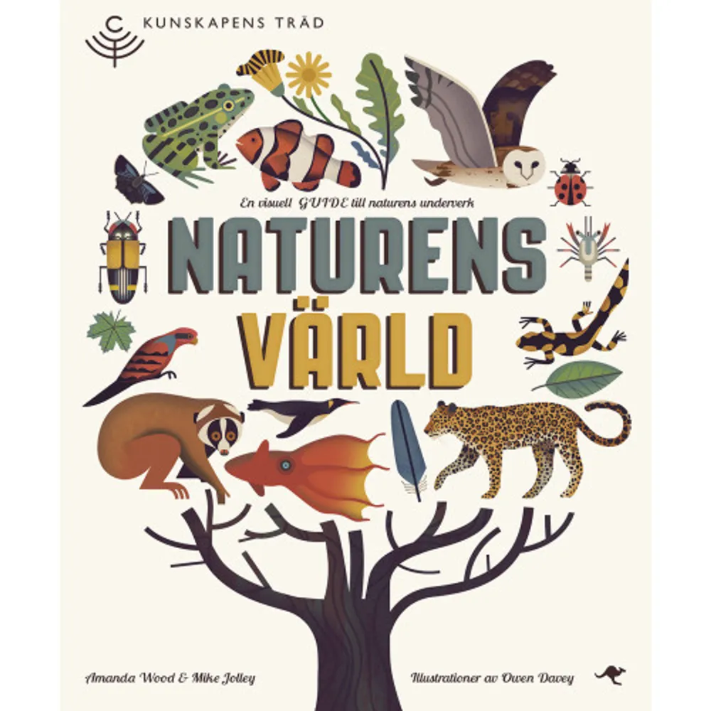 Naturens värld är en första introduktion till flora och fauna världen över. Läs om de otaliga olika sätt på vilka plantor och djur har anpassat sig för att säkra sin egen överlevnad, och upptäck varför levande varelser ser ut och beter sig som de gör med hjälp av en serie underbart illustrerade och informativa diagram. Både barn och vuxna kommer att älska den här bokens fantastiska, vintage-inspirerade illustrationer! Bokens omslag blir en underbar plansch som du kan hänga på väggen när du viker upp den. AMANDA WOOD började sin karriär som illustratör vid Natural History Museum i London och har därefter arbetat som redaktör och förläggare i över 30 år. MIKE JOLLEY har varit formgivare för barnböcker i 25 år. Vid ett besök i en second hand-affär kom idén att göra en bok om naturen med gamla skolaffischer som utgångspunkt. OWEN DAVEY är prisbelönt illustratör och har publicerats på samtliga kontinenter med undantag för Antarktis. Format Inbunden Omfång 111 sidor Språk Svenska Förlag Känguru Utgivningsdatum 2016-09-12 Medverkande Mike Jolley Medverkande Owen Davey Medverkande Sara Jonasson ISBN 9789176630808 . Böcker.