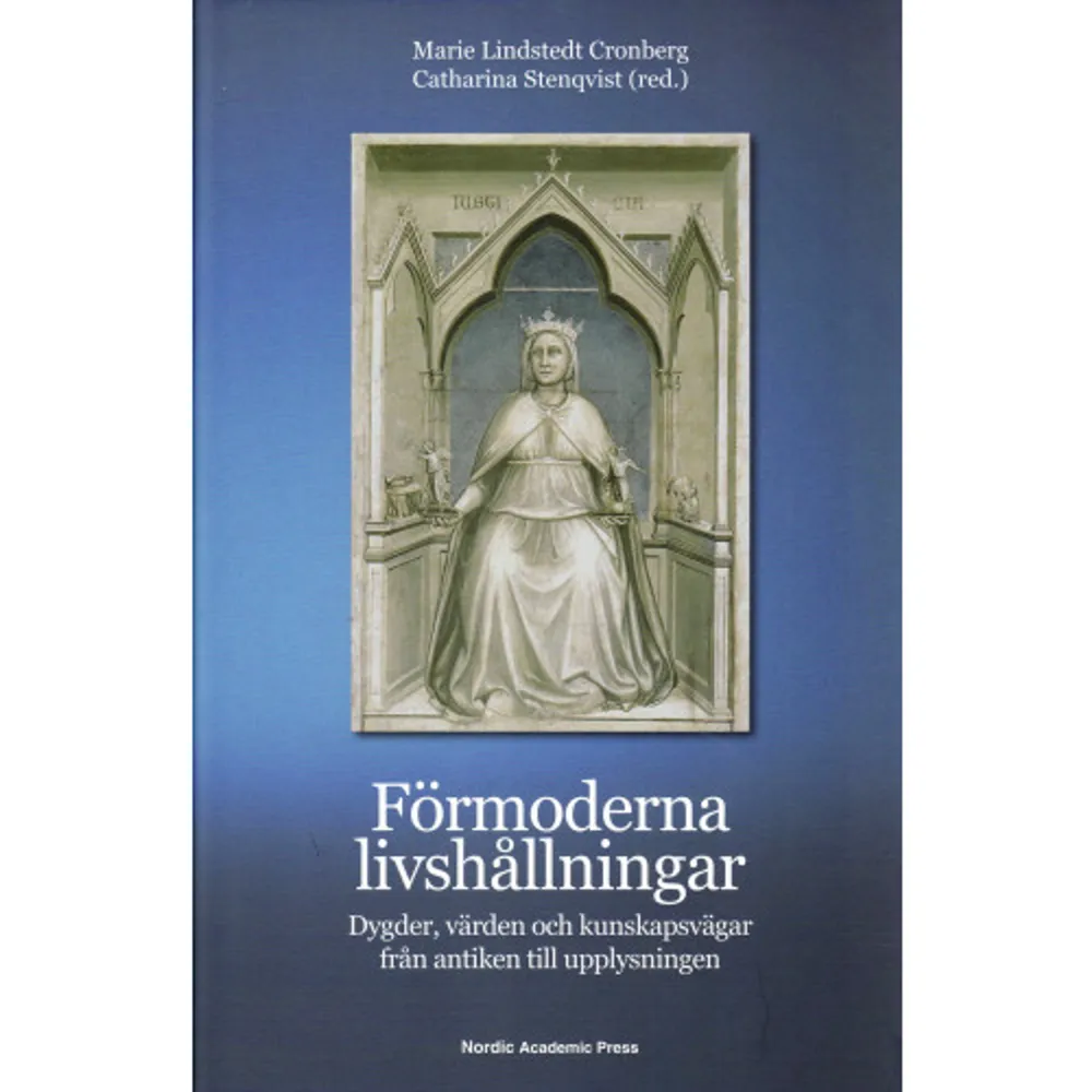 Vad är meningen med livet? Människan har i alla tider försökt finna en meningsfull plats i vardagen. Drivkrafter som vänskap, kärlek och heder; filosofier som stoicism och dygder som tålamod, klokhet eller sexuell ärbarhet kan vara stöttepelare i livets irrgångar.I Förmoderna livshållningar beskriver historiker, idéhistoriker och religionsfilosofer hur den moderna människan orienterat sig i tillvaron och tänkt kring livets mening. Författarna belyser tankar om livet hos människor i förmodern tid, och hur de tog sig uttryck i existensiella, moraliska, etiska och politiska sammanhang.Förmoderna livshållningar uppvisar en spännande blandning av föränderlighet och konstans i människans livshållningar. Somligt är välbekant och tillmäts fortfarande relevans, annat har omstöpts eller helt fallit i glömska. I alla tider har exempelvis kärlek och vänskap uppfattats som något väsentligt, även om betydelsen har ändrat karaktär över tiden.    Format Inbunden   Omfång 349 sidor   Språk Svenska   Förlag Nordic Academic Press   Utgivningsdatum 2008-12-18   Medverkande Marie Lindstedt Cronberg   Medverkande Catharina Stenqvist   ISBN 9789185509065  . Böcker.