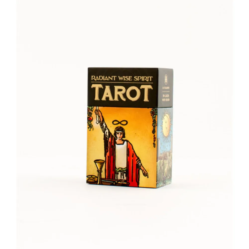 Lo Scarabeo are excited to present a new edition of one of the most popular tarot decks in the world. The RADIANT WISE SPIRIT TAROT shows off the original 1909 line-art by Pamela Coleman- Smith to its best advantage with vivid, warm colours. Eliminating the borders allows you to immerse yourself completely in the images enhancing your own intuition and knowledge. 78 full colour cards & instructions . Böcker.