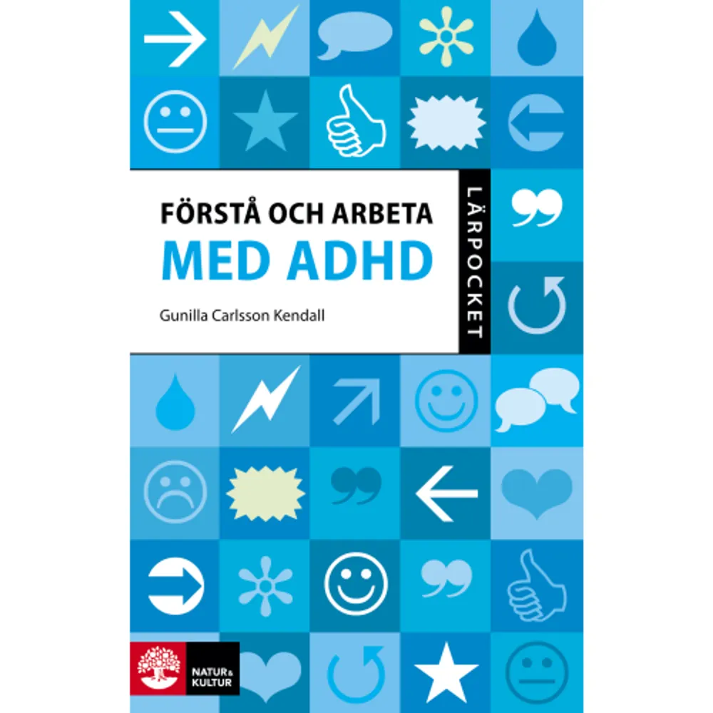 Vad är ADHD? Hur arbetar du med barn och ungdomar med ADHD i skolan? Hur krockar ADHD-diagnosen med skolans krav och betoning på individuellt och problembaserat lärande? I boken Förstå och arbeta med ADHD får du snabbt överblick över vad ADHD-diagnosen innebär och hur du kan bemöta och hjälpa barn med ADHD i vardagen. Gunilla Carlsson Kendall ger tips och konreta råd hur elever med ADHD kan få hjälp med organisation och planering i klassrummet och hur du som lärare eller förälder kan hjälpa och stötta barn med ADHD i skolan. Det finns inga enkla lösningar som fungerar på alla, men det finns ett flertal tips och idéer som kan vara till god hjälp för många. Ur innehållet * Vad är ADHD? * Svårigheter med självstyrningen* Arbetsminne* Målen i skolan* Samarbete mellan hem och skola* Kraven i miljön* Analys och planering* Strategier* Prata om svårigheterna Författaren Gunilla Carlsson Kendall är legitimerad psykolog med lång erfarenhet av utredningar av barn och ungdomar med neuropsykiatriska funktionsnedsättningar och inlärningssvårigheter. Hon arbetar även med utbildning och handledning av psykologer och pedagoger. Förstå och arbeta med ADHD ingår i serien Lärpocket.    Format Häftad   Omfång 80 sidor   Språk Svenska   Förlag Natur & Kultur Läromedel och Akademi   Utgivningsdatum 2012-12-28   ISBN 9789127429598  . Böcker.