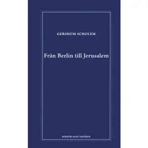 Gershom Scholem (18971982) föddes in i en tysk-judisk familj. Han blev inte bara en av de främsta forskarna inom judaistik utan grundade också den moderna forskningen kring den judiska mystiken och dess källor. Han blev som ung övertygad sionist och emigrerade till Palestina. Från Berlin till Jerusalem beskriver hans uppväxt, ungdom och intellektuella mognadsprocess. Det är inte bara ett vittnesmål om en ung begåvnings inledande år och vänskaper (Buber, Benjamin bland andra) utan också om en tid där frågan om det gick att samtidigt vara jude och tysk kom att ställas på sin spets. Boken är en fascinerande litterär minnesteckning. Christian Nilsson har översatt och skrivit noter.    Format Inbunden   Omfång 231 sidor   Språk Svenska   Förlag Bokförlaget Faethon   Utgivningsdatum 2023-09-29   Medverkande Christian Nilsson   ISBN 9789189728554  