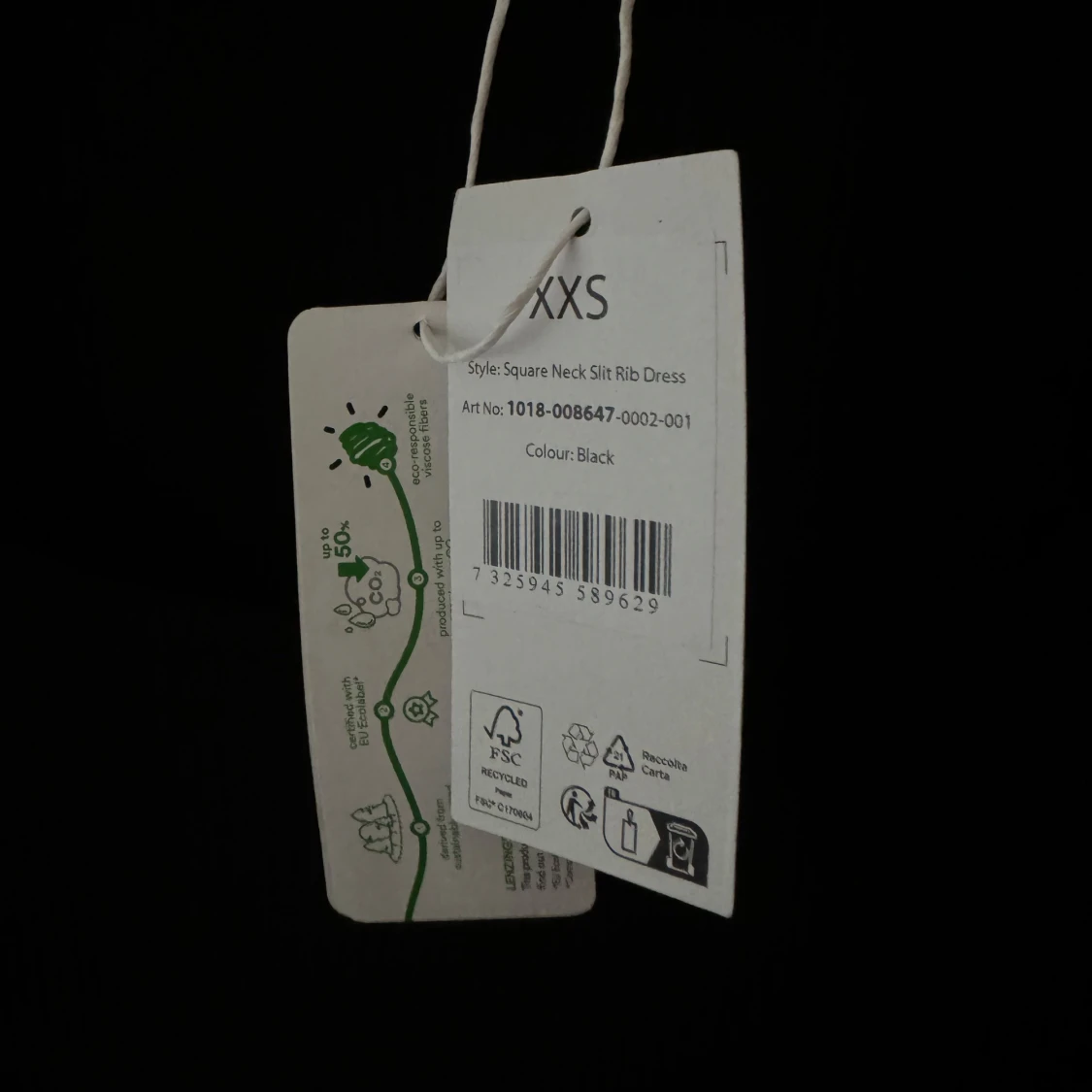 Svart långklänning med slits - 91