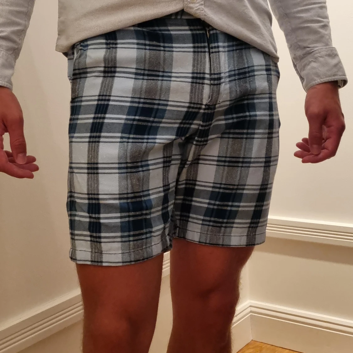 Rutiga shorts från Gant