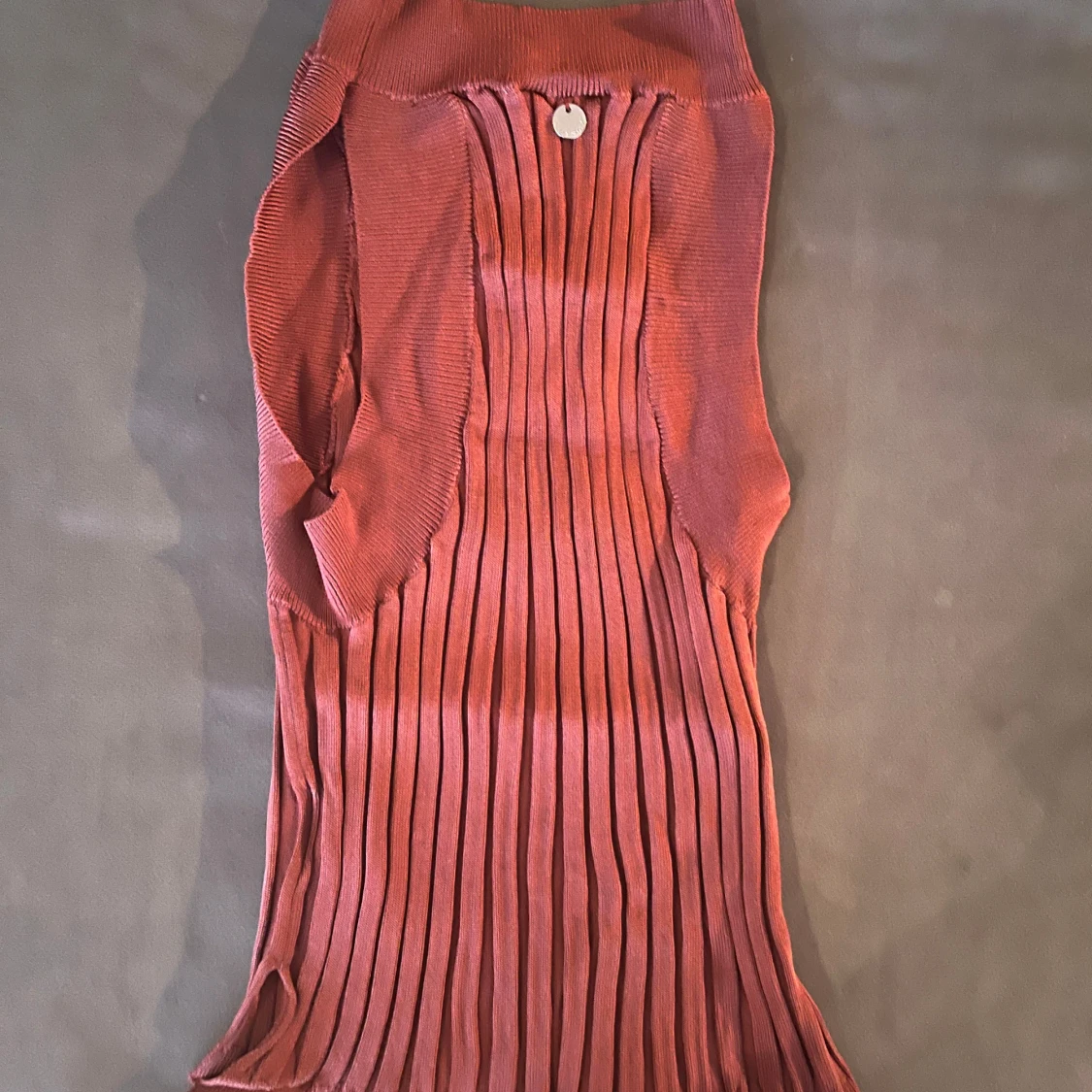 Röd ribbad ärmlös topp från Lindex - 2