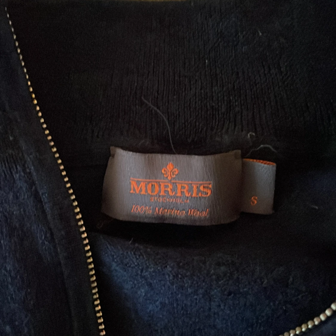 Mörkblå halfzip tröja  från Morris - 91