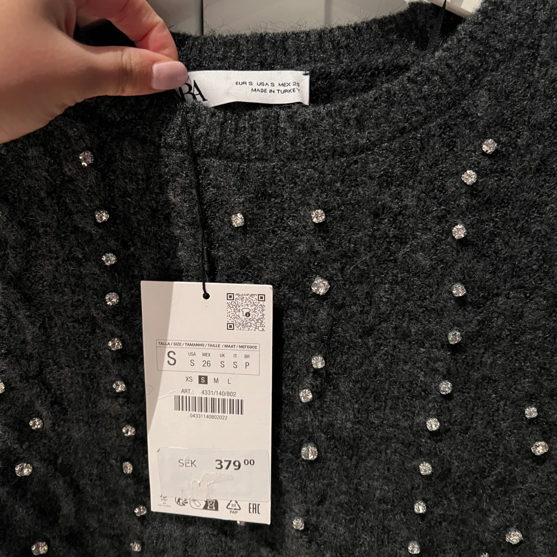 Mörkgrå stickad topp från Zara - 90