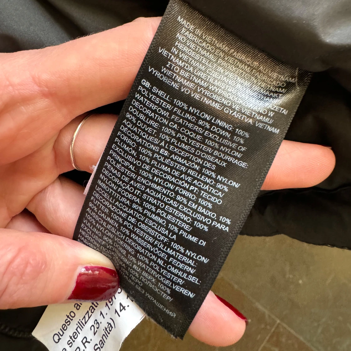 The North Face svart dunjacka.  - 92