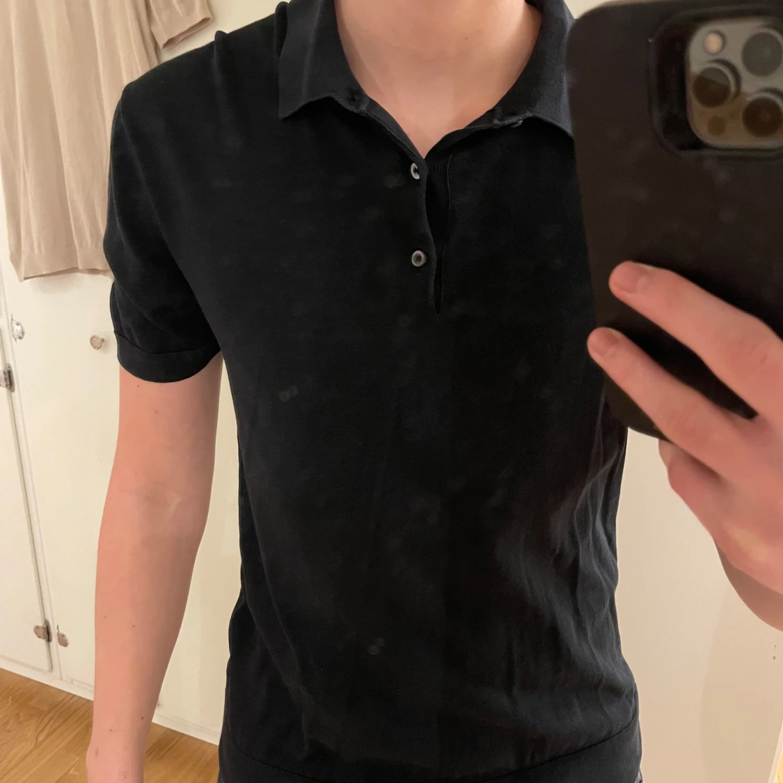 Svart pikétröja COS