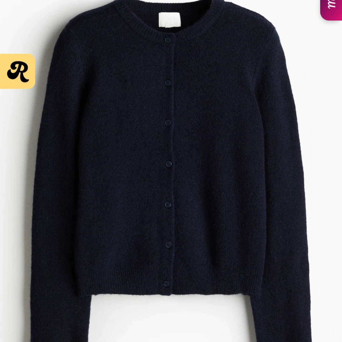 Mörkblå kofta med knappar - 90