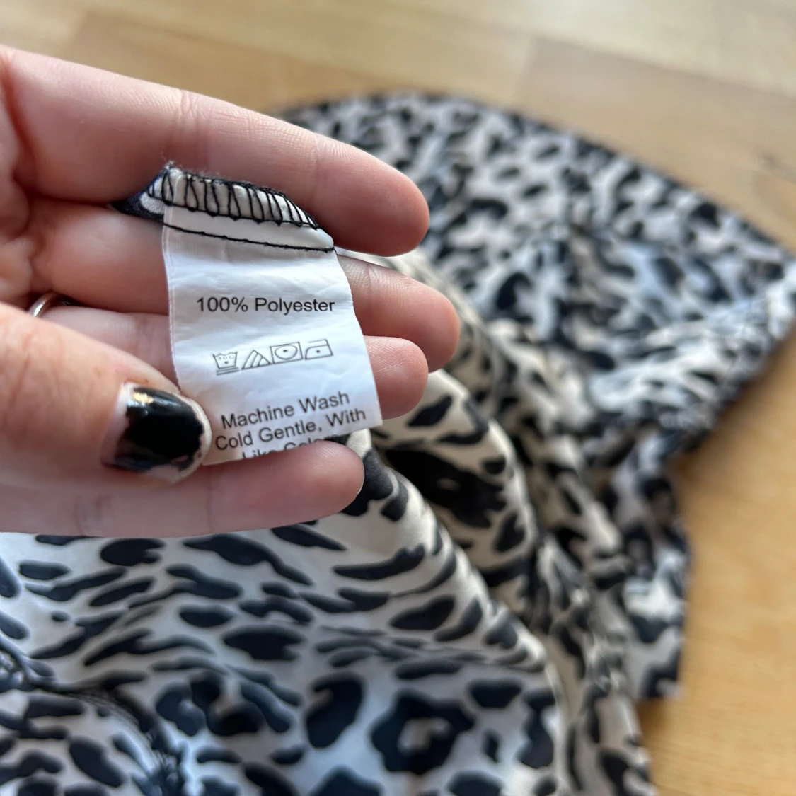 Leopardmönstrad kjol med knytband - 91