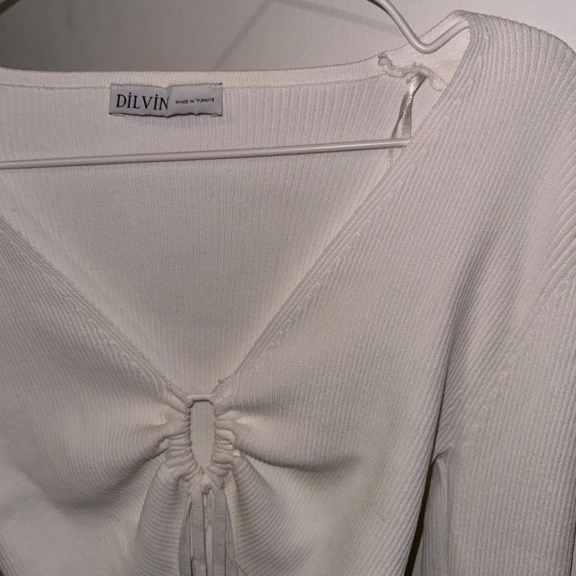 Vit ribbad topp från Dilvin - 91