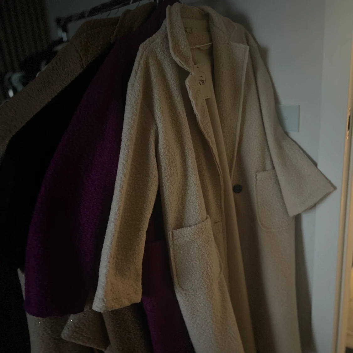 Beige teddyjacka - 90