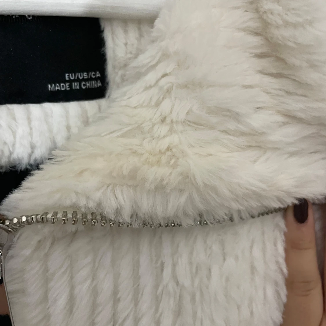 Vit teddyjacka  - 91