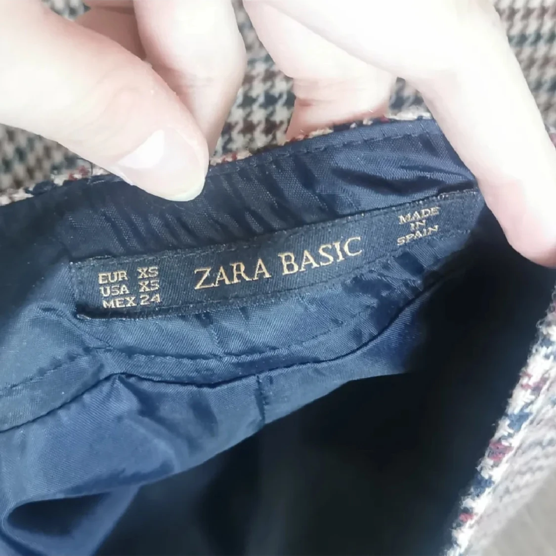 Brun rutig kjol - 93