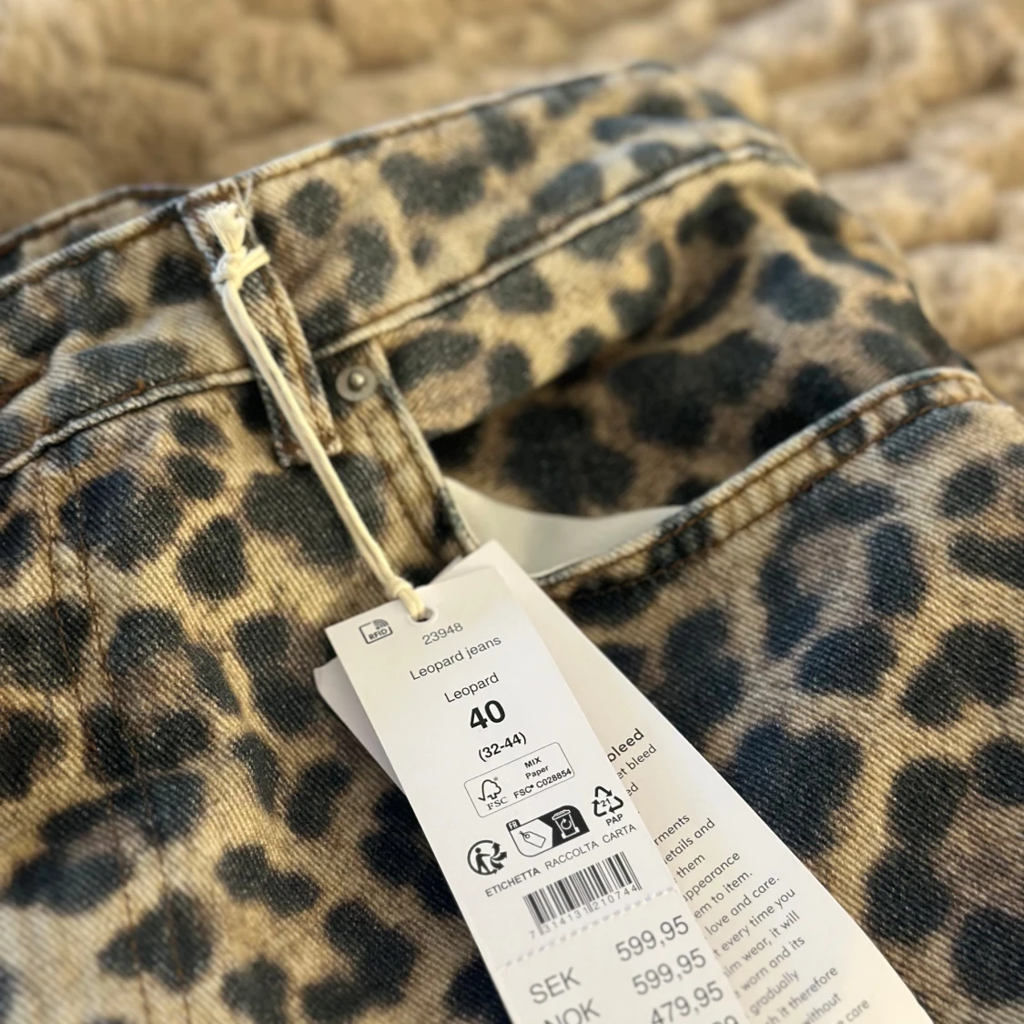 Leopard jeans Gina  - 90