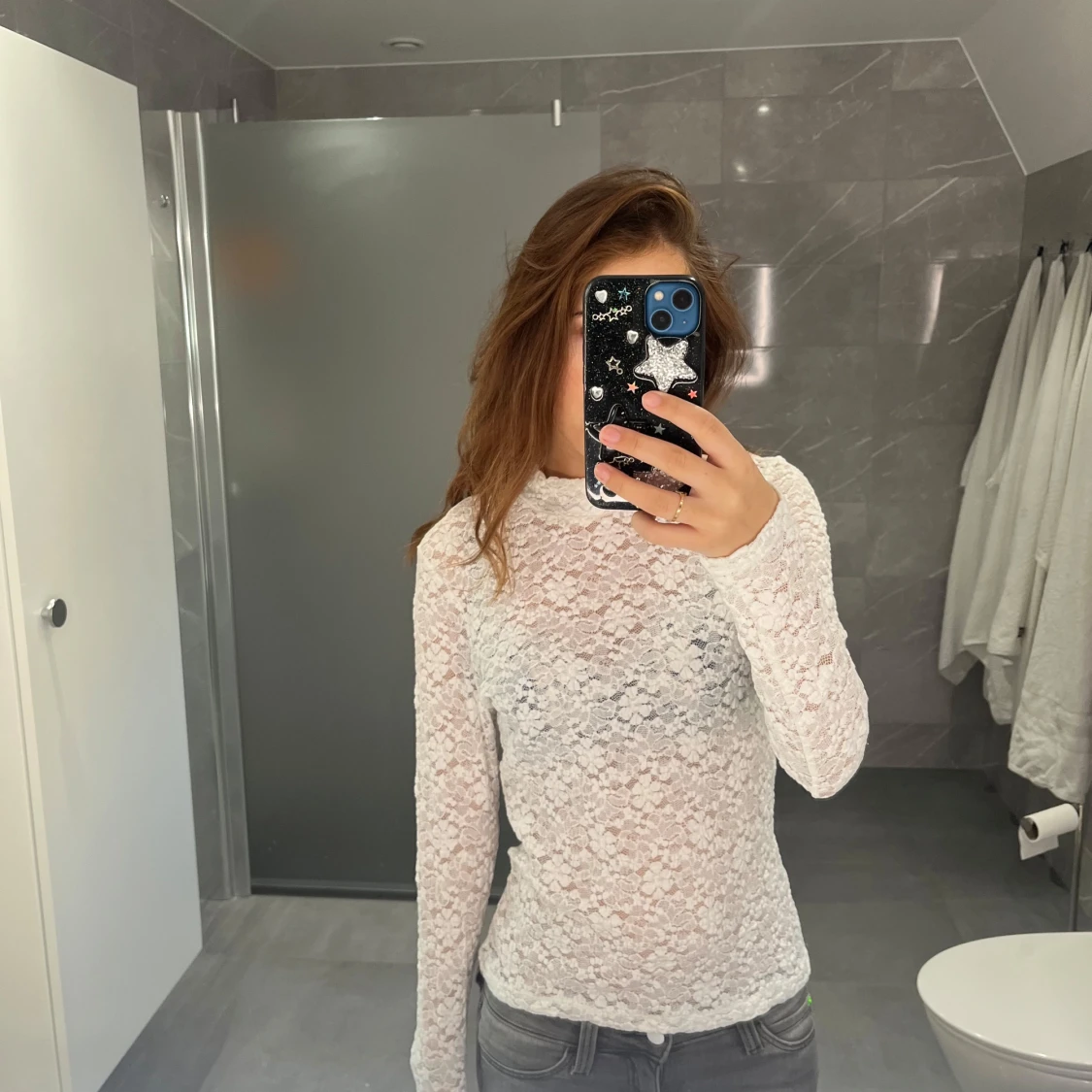 Långärmad spetstopp - 90