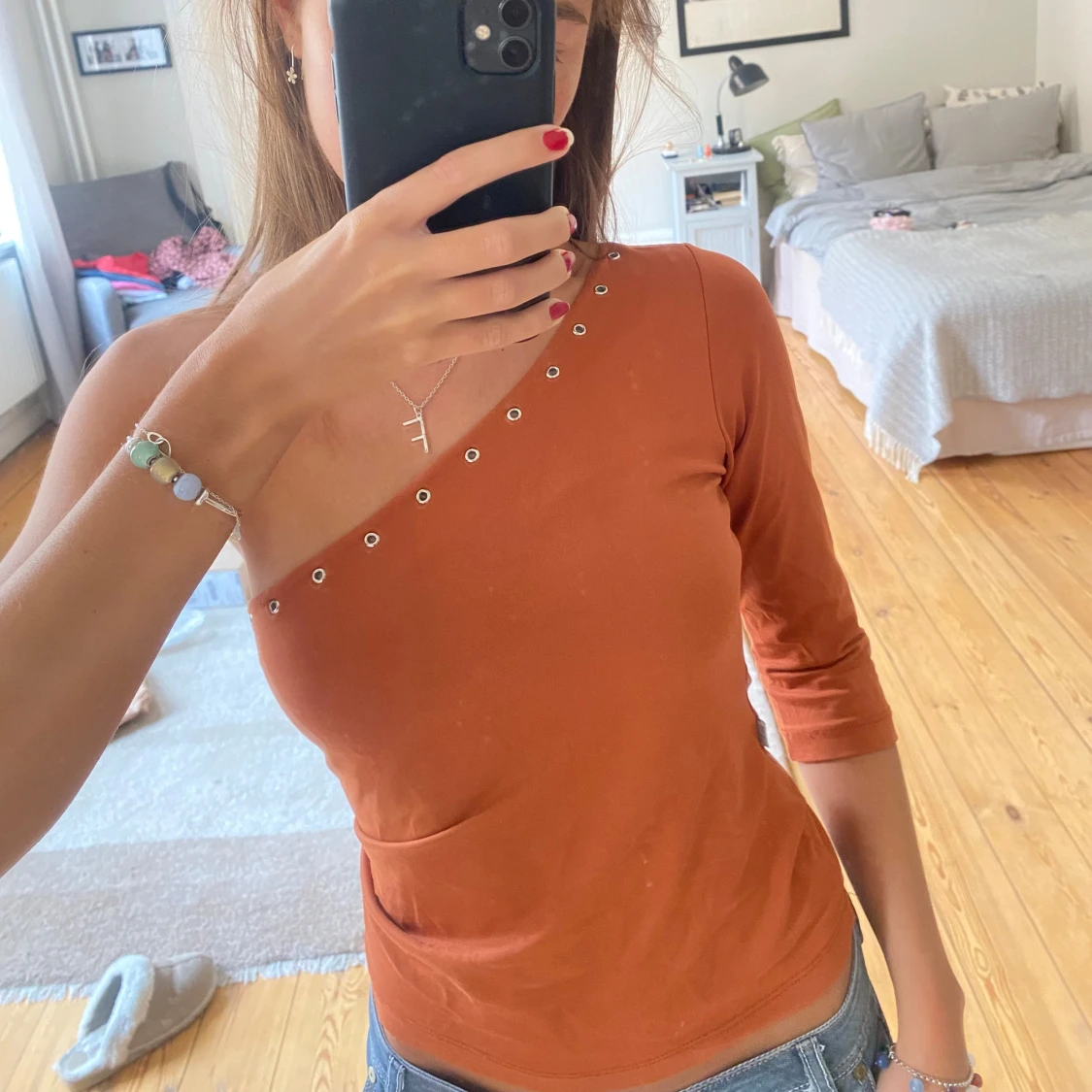 One shoulder festtopp - 90