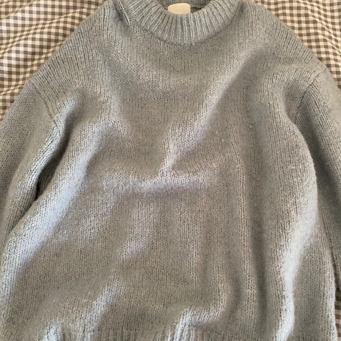 super mysig blå stickad crewneck🩵 