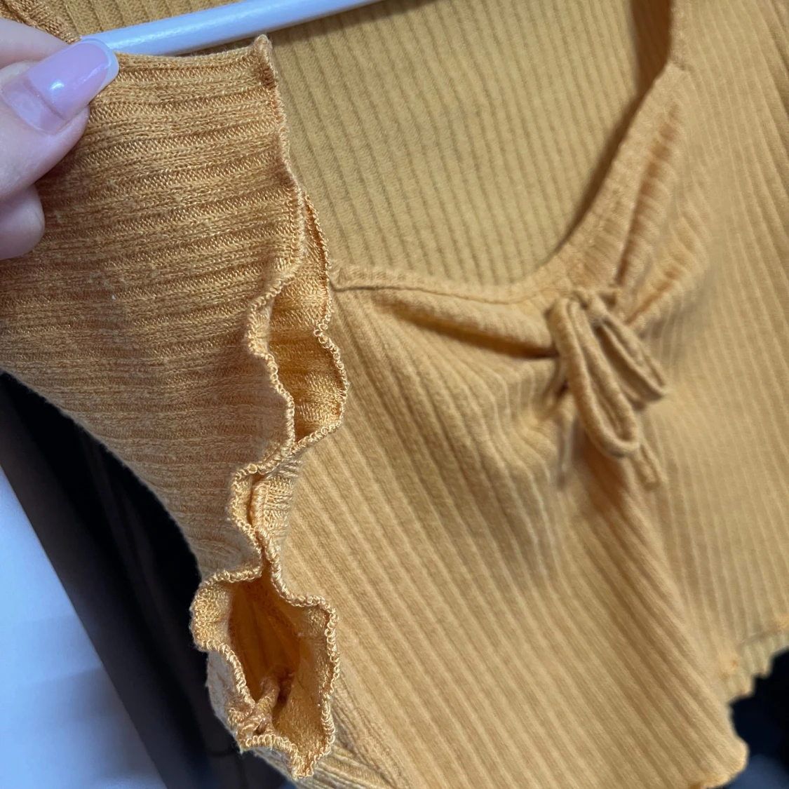 Gul ribbad topp från Shein - 91