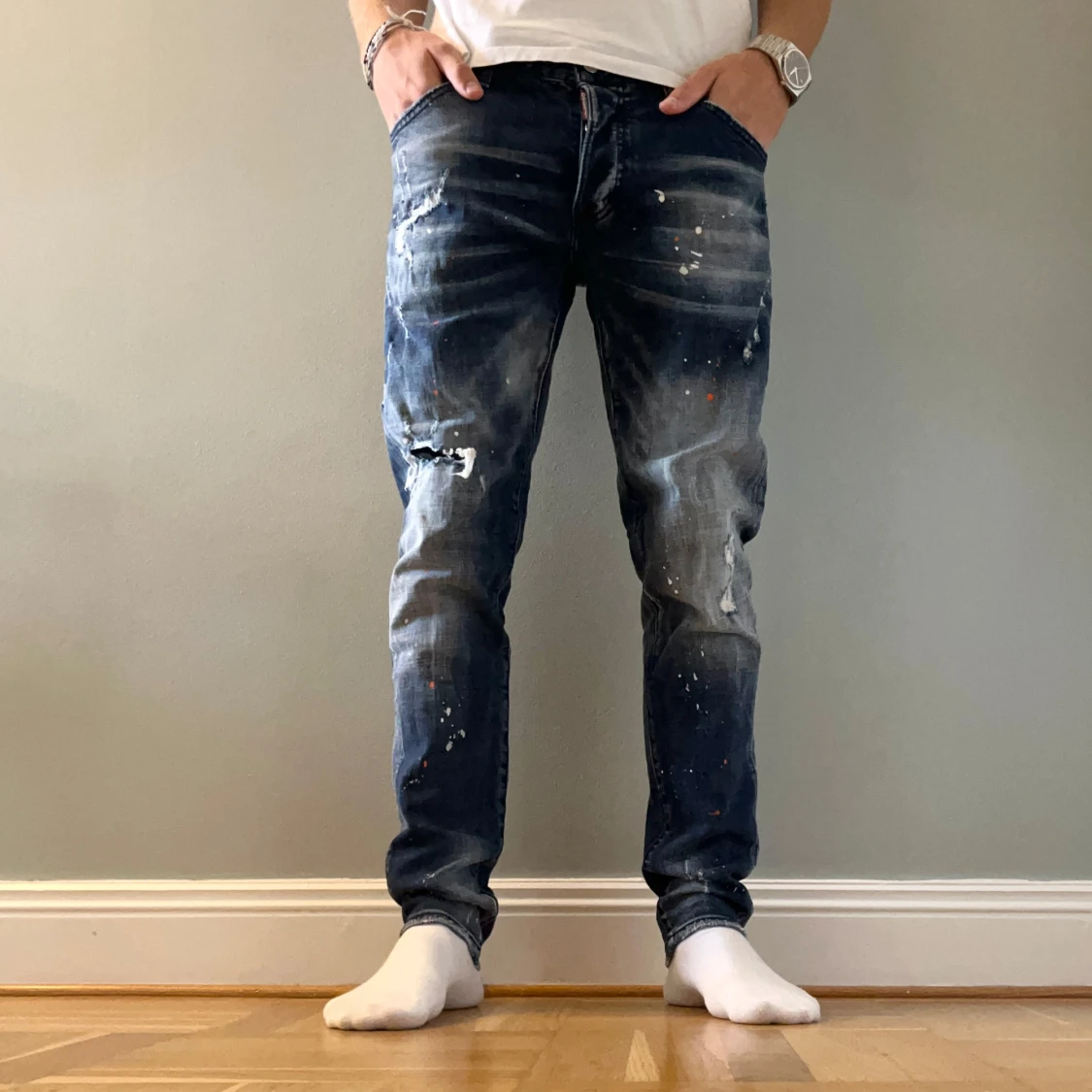 DSQUARED2 - Slim Jeans Paint Splatter
