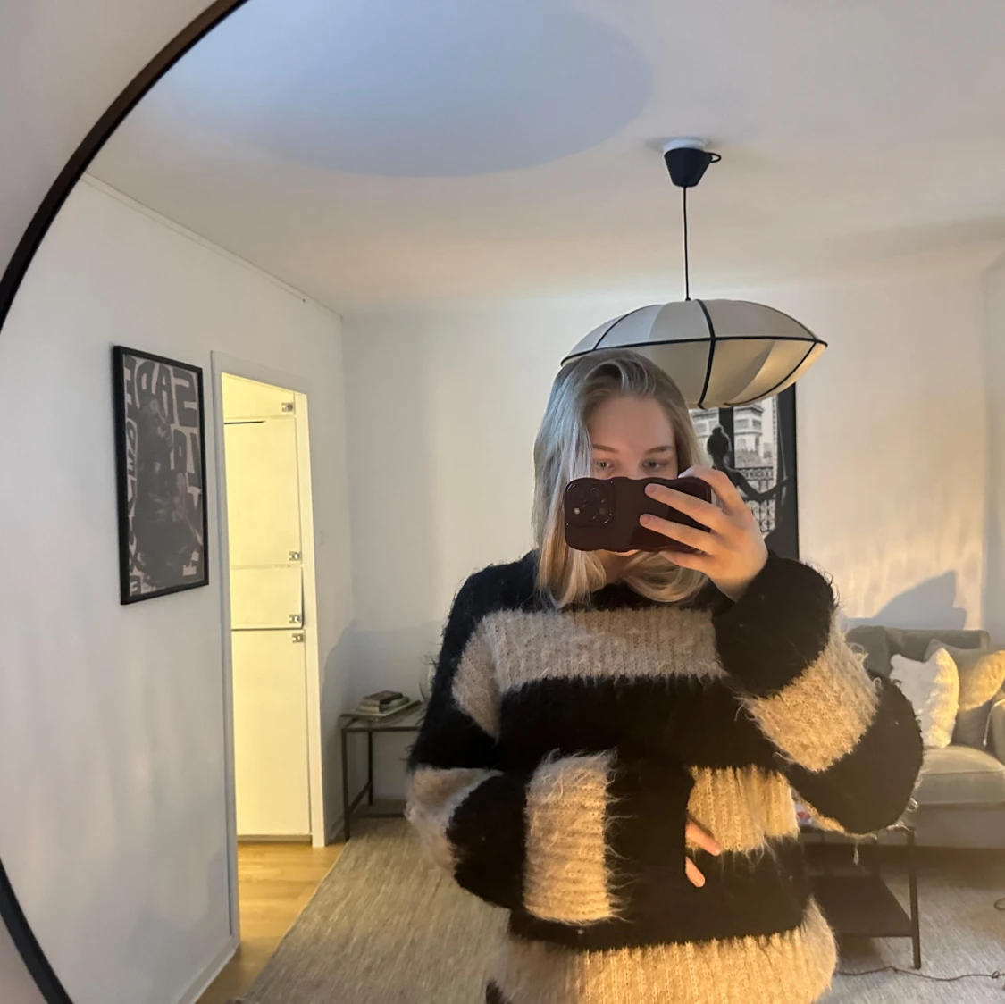 Randig stickad tröja - 3