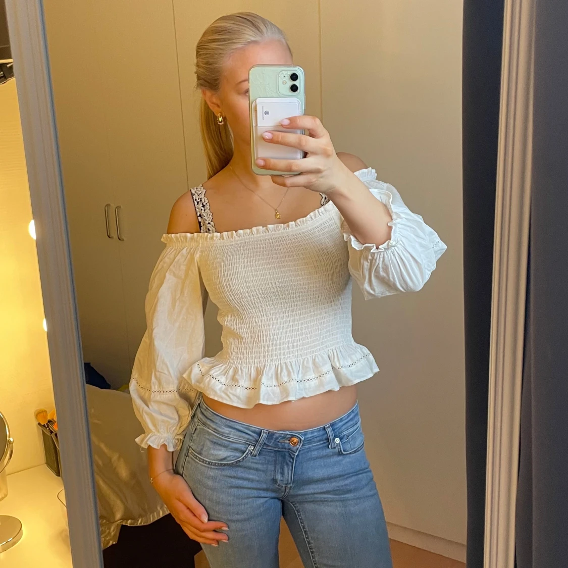Vit offshoulder blus - 1