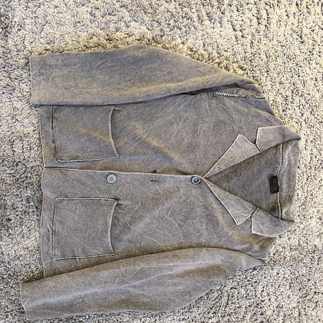 Grå cardigan från sand - 1