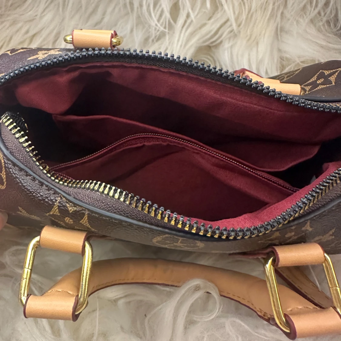 Brun mönstrad axelväska - 2