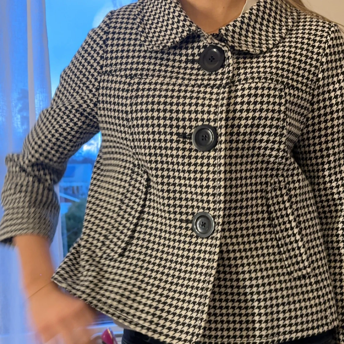 Svartvit rutig kappa - 2