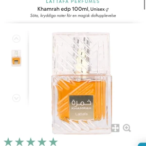 Khamrah edp 100ml Unisex från Lattafa - Denna khamrah parfym, helt ny och full säljs för 380 kr. Doftar väldigt gott. Frakt ingår. 