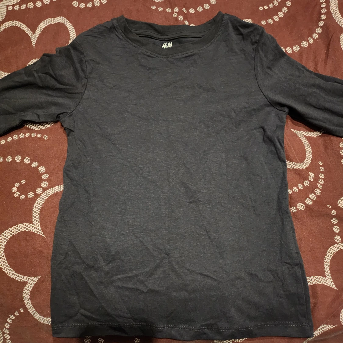 Mörkgrå långärmad topp från H&M