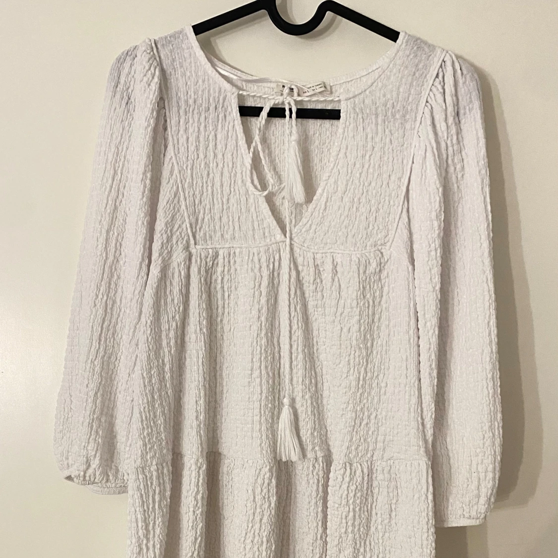 Vit klänning från Pull&Bear