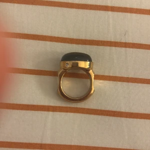 Guldfärgad ring med mörk sten märket:dyrberg/kern - dyrberg/kern