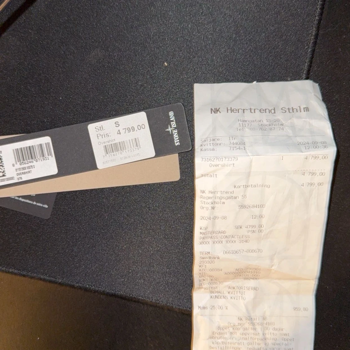 Grå grön overshirt från Stone Island - 4