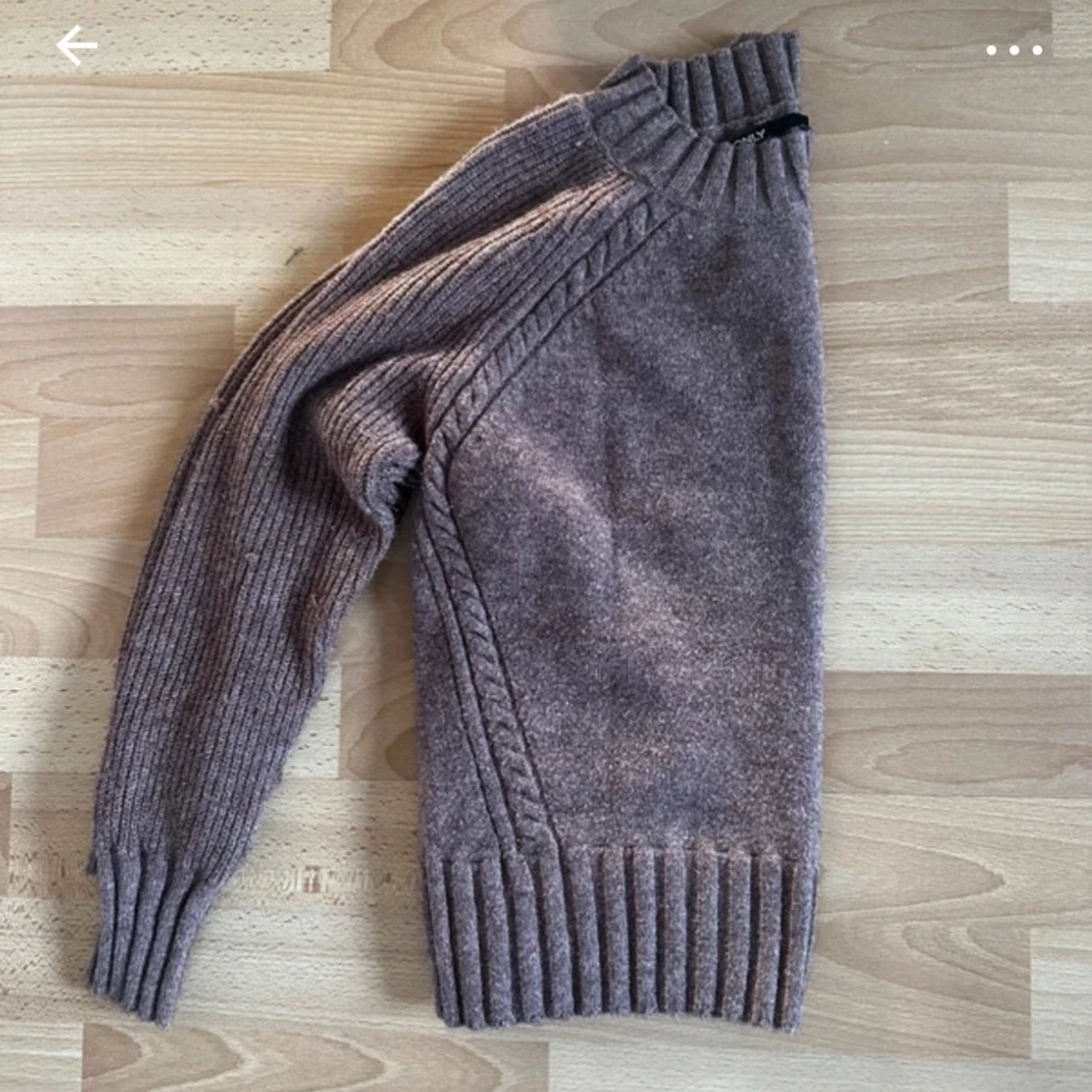 Lila stickad tröja - 92