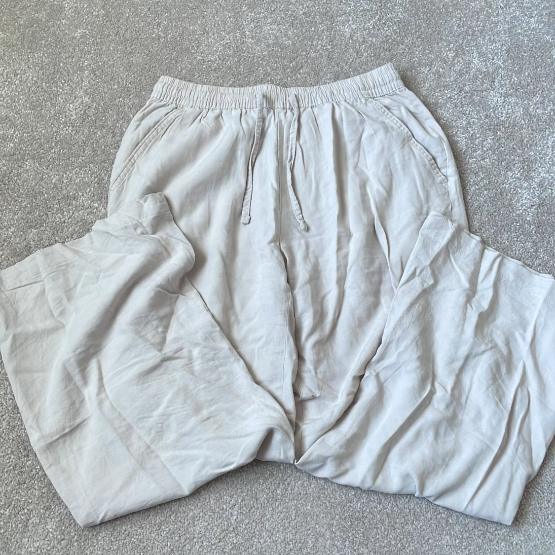 Lågmidjade Linnebyxor