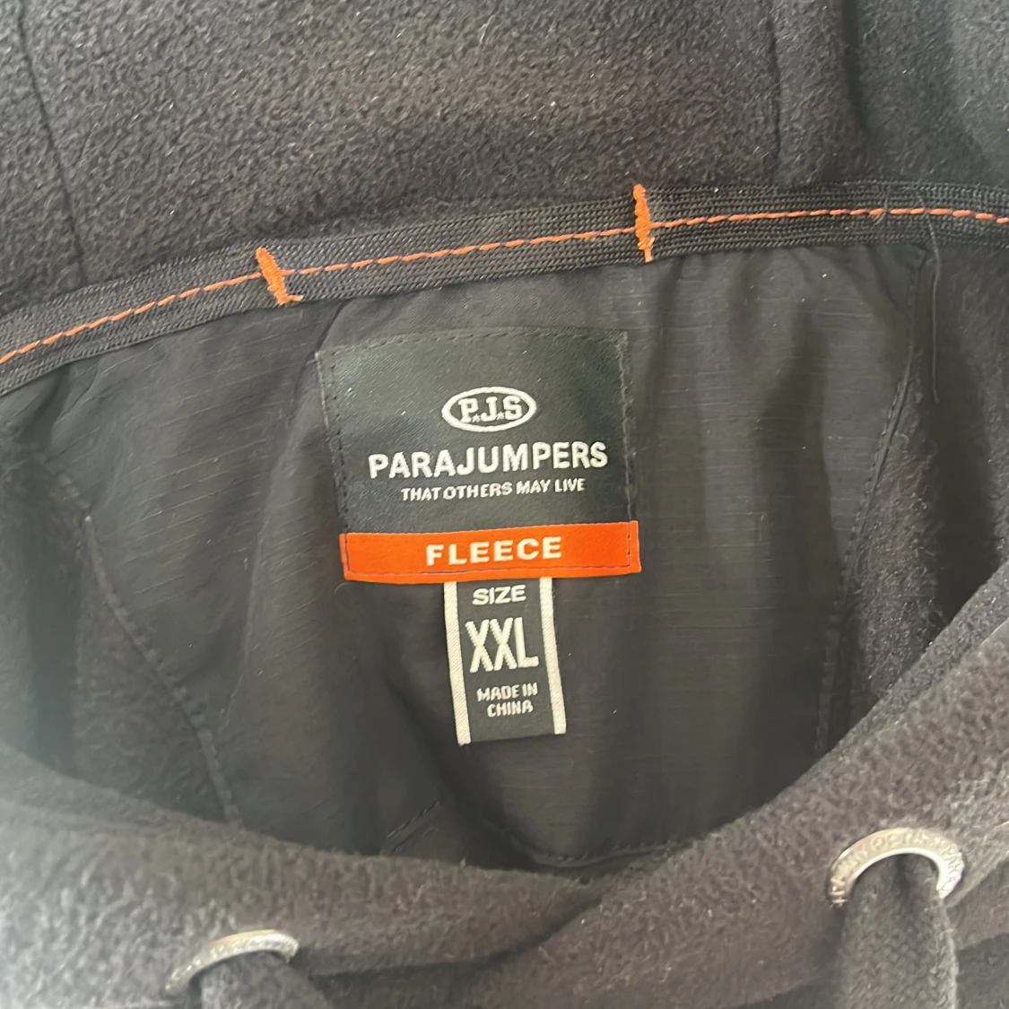 Svart fleece hoodie från Parajumpers - 92