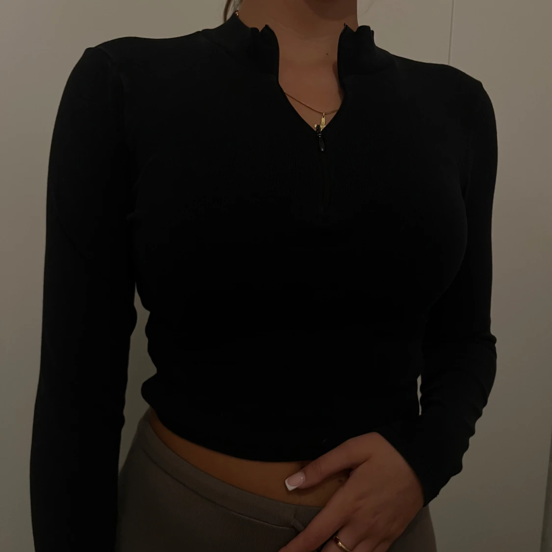 Snygg half zip tröja - 92