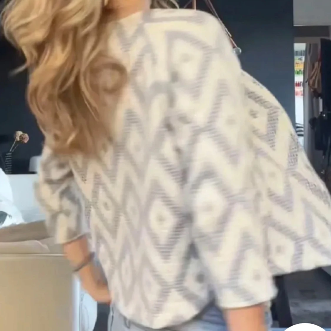 Mönstrad kofta  - 90