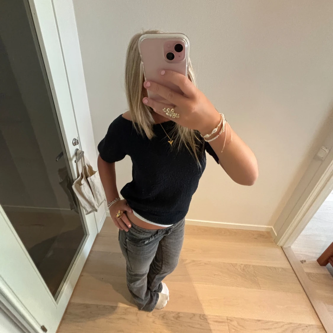 Stickad tshirt  - 90